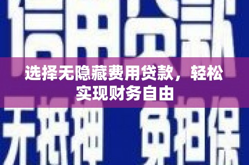 绥滨选择无隐藏费用贷款，轻松实现财务自由