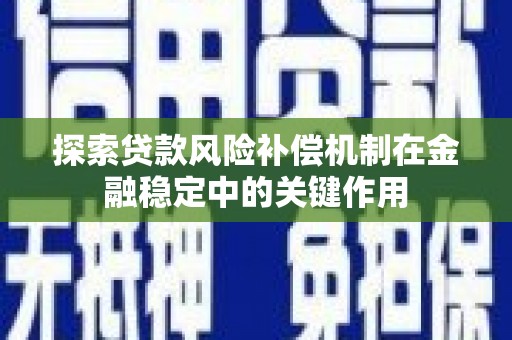 依兰探索贷款风险补偿机制在金融稳定中的关键作用
