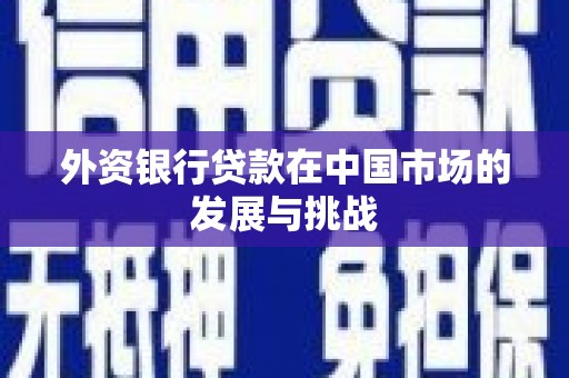 马边外资银行贷款在中国市场的发展与挑战