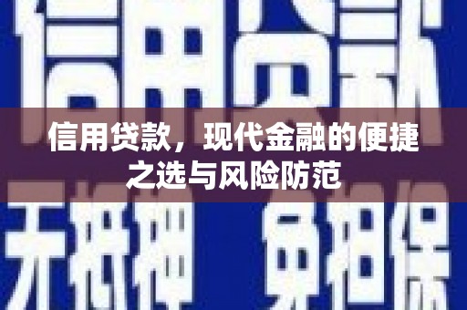 酉阳信用贷款，现代金融的便捷之选与风险防范