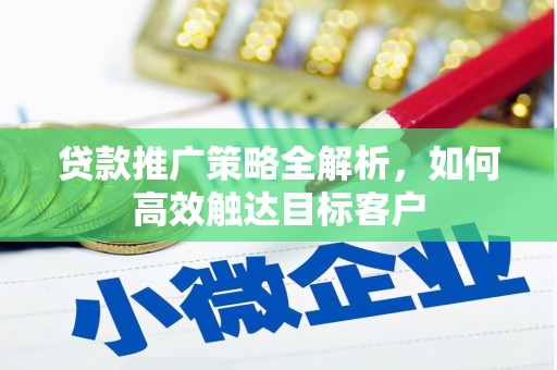 会理贷款推广策略全解析，如何高效触达目标客户