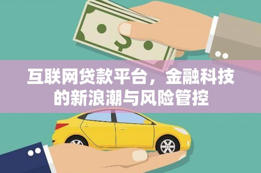 延安互联网贷款平台，金融科技的新浪潮与风险管控