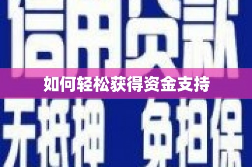 萝北如何轻松获得资金支持